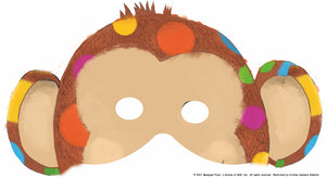 printable: Polka-dotted chimpanzee mask (full color)